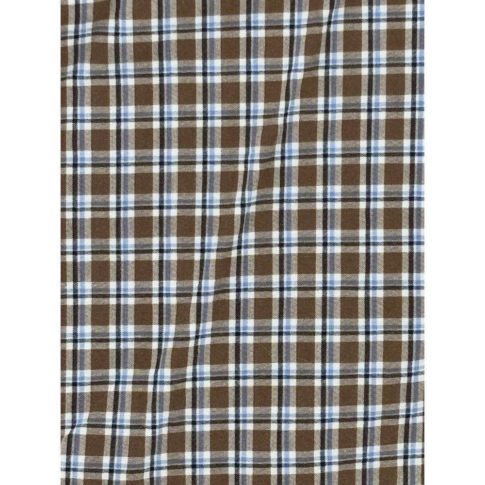 Polo Ralph Lauren Plaid Button Front Shirt Brown Blue Small Cotton Stretch - Picture 3 of 11